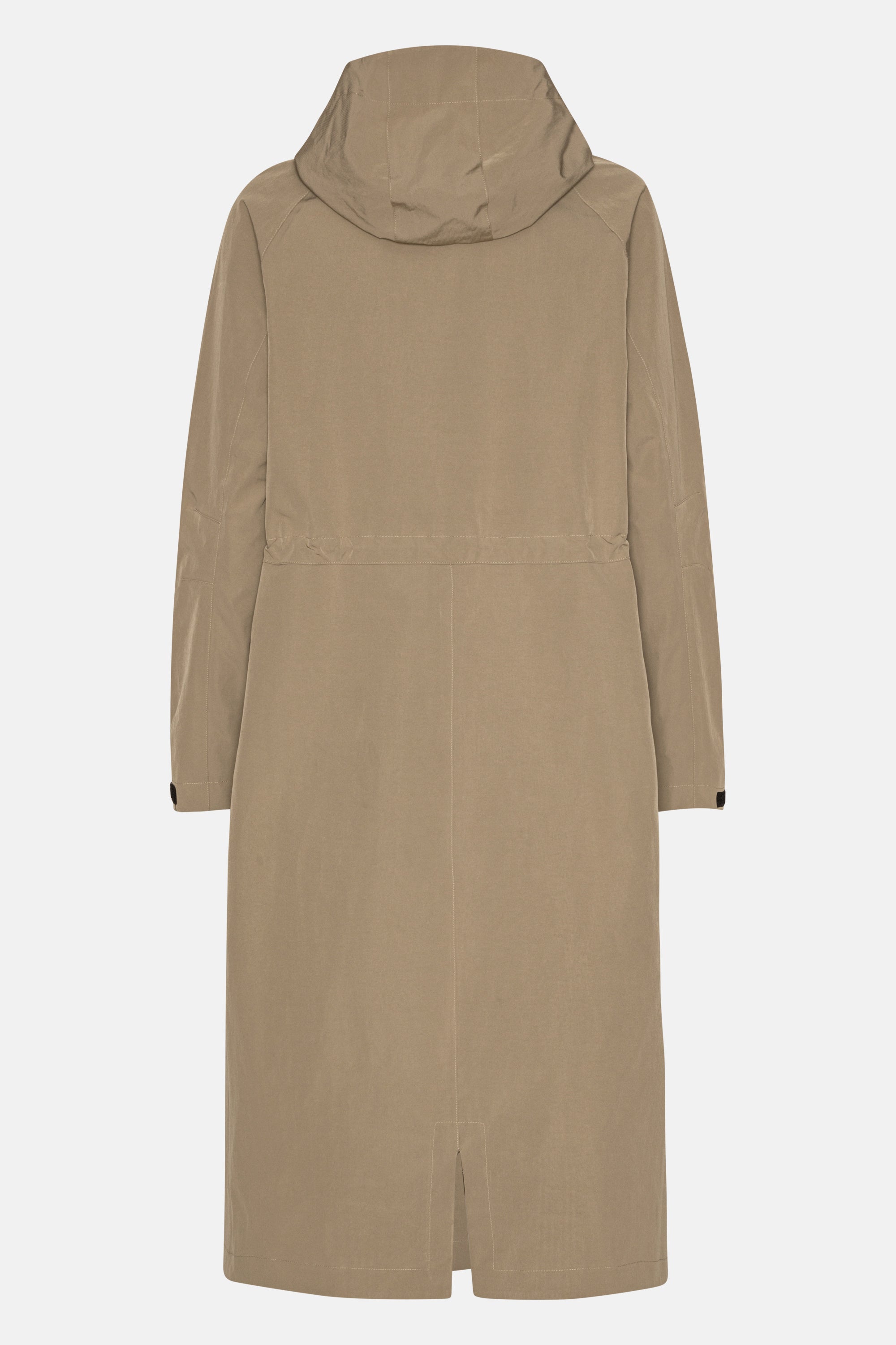 Technischer Langer Regenmantel - Greige